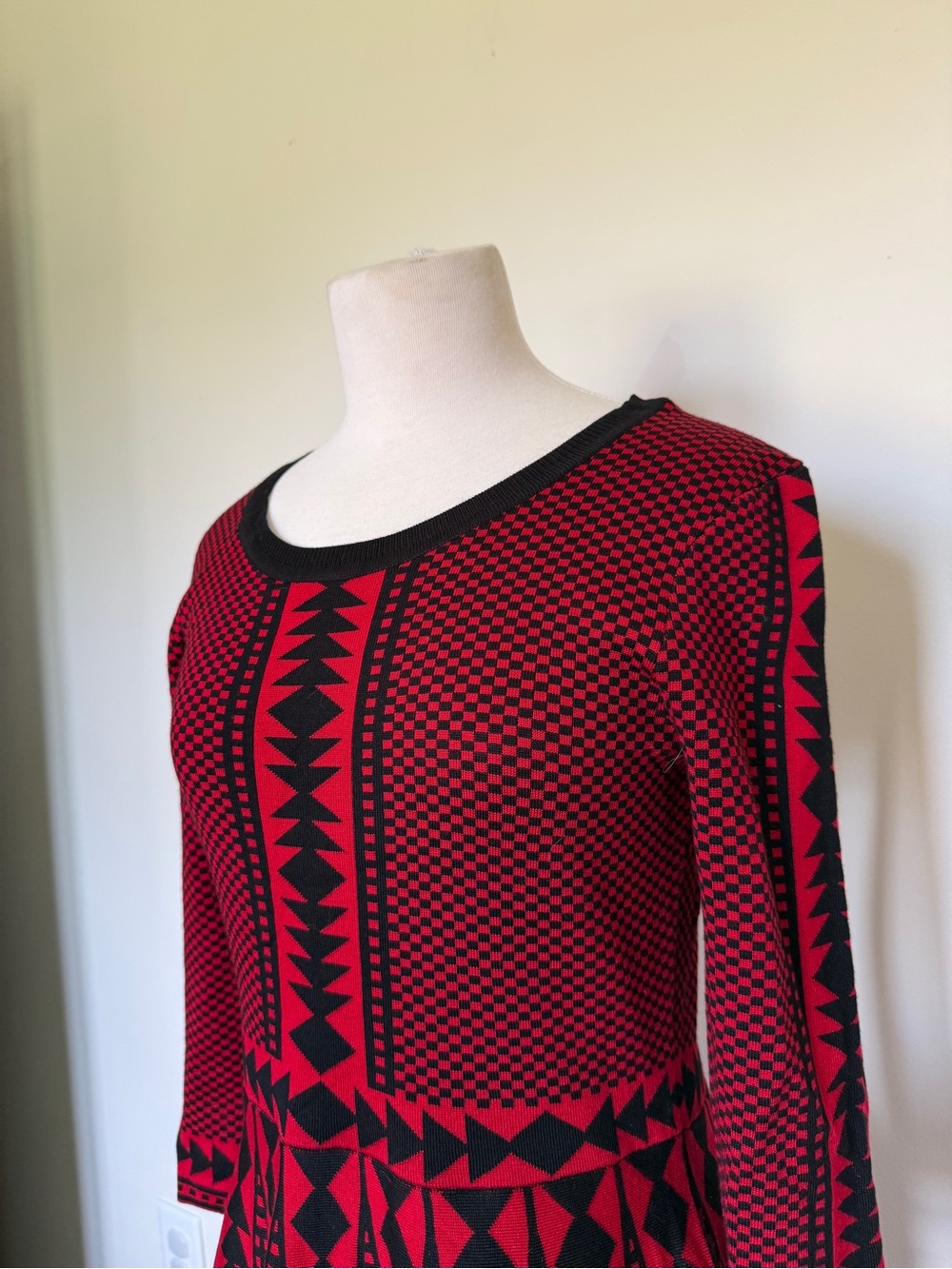 Nina Leonard Geometric Dress NWT MED - Picture 2 of 4